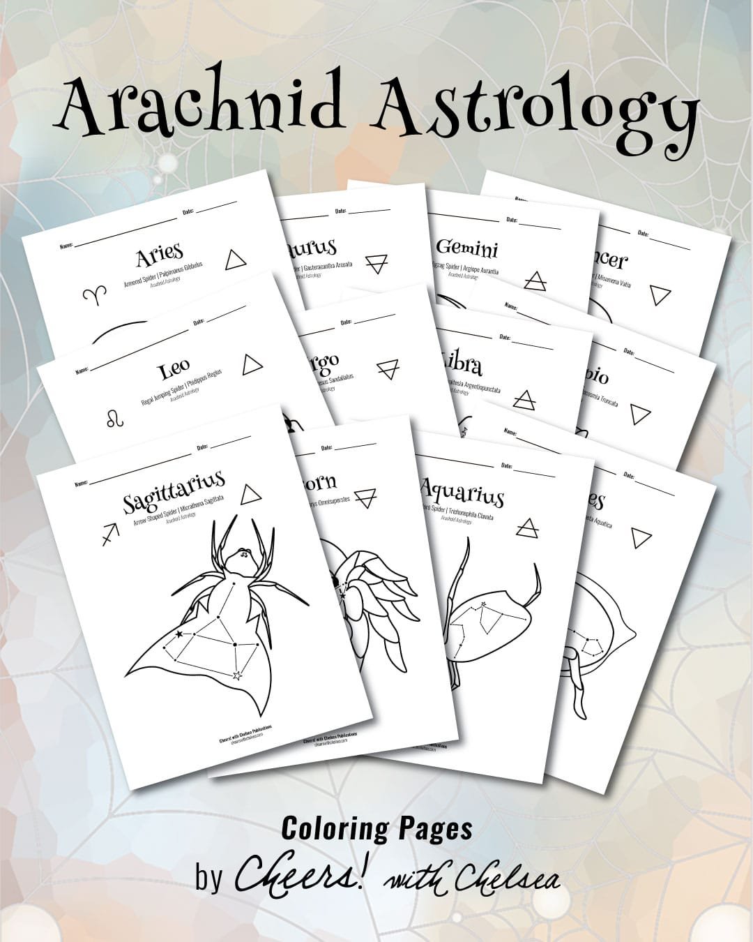 Arachnid Astrology Coloring Pages • Cheers! with Chelsea