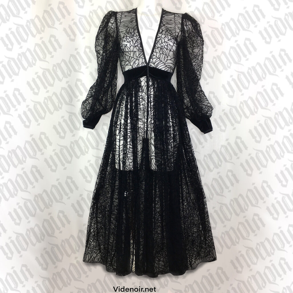 cobweb morticia dressing gown 