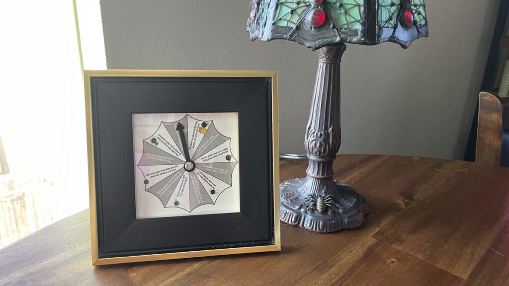 display your web of fortune diy and spin for your fortune