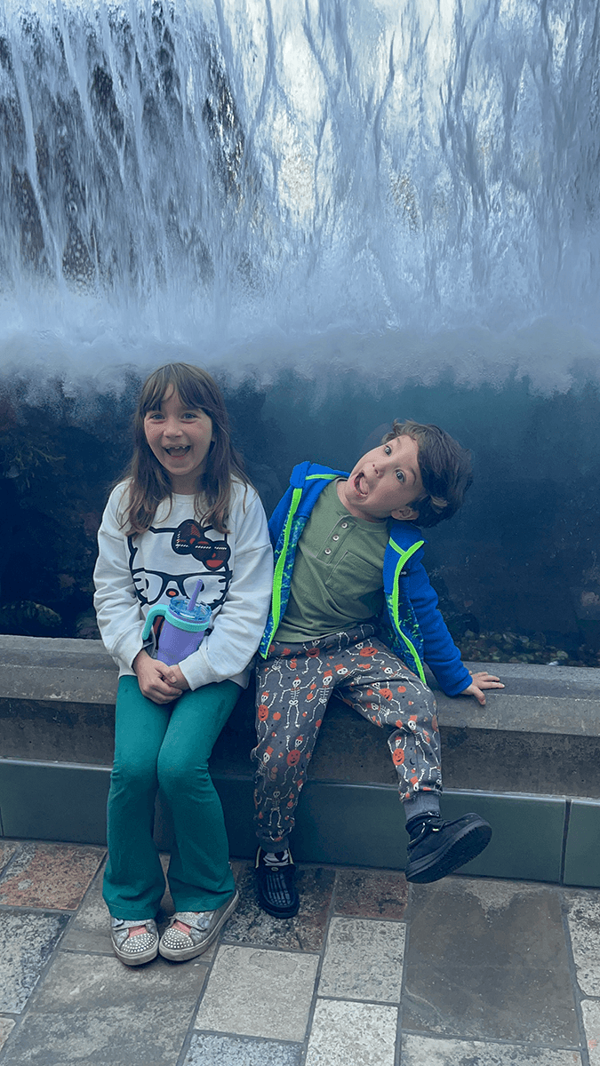 Monster & Boo being clownfish at the aquarium
