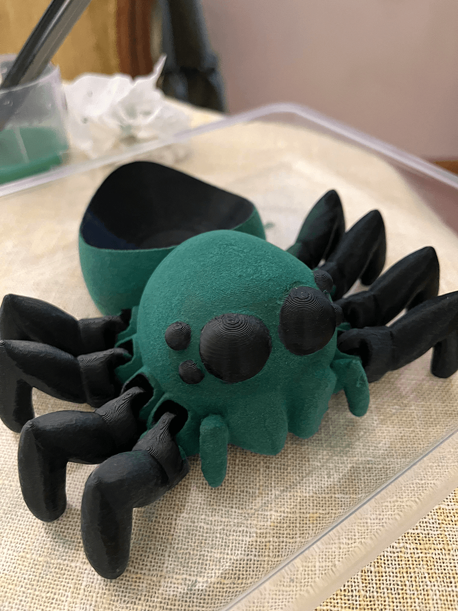 jumping spider pin cushion in progress