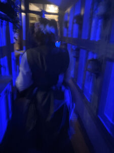 Heading towards the basement for a séance at the Winchester Haunted High Tea