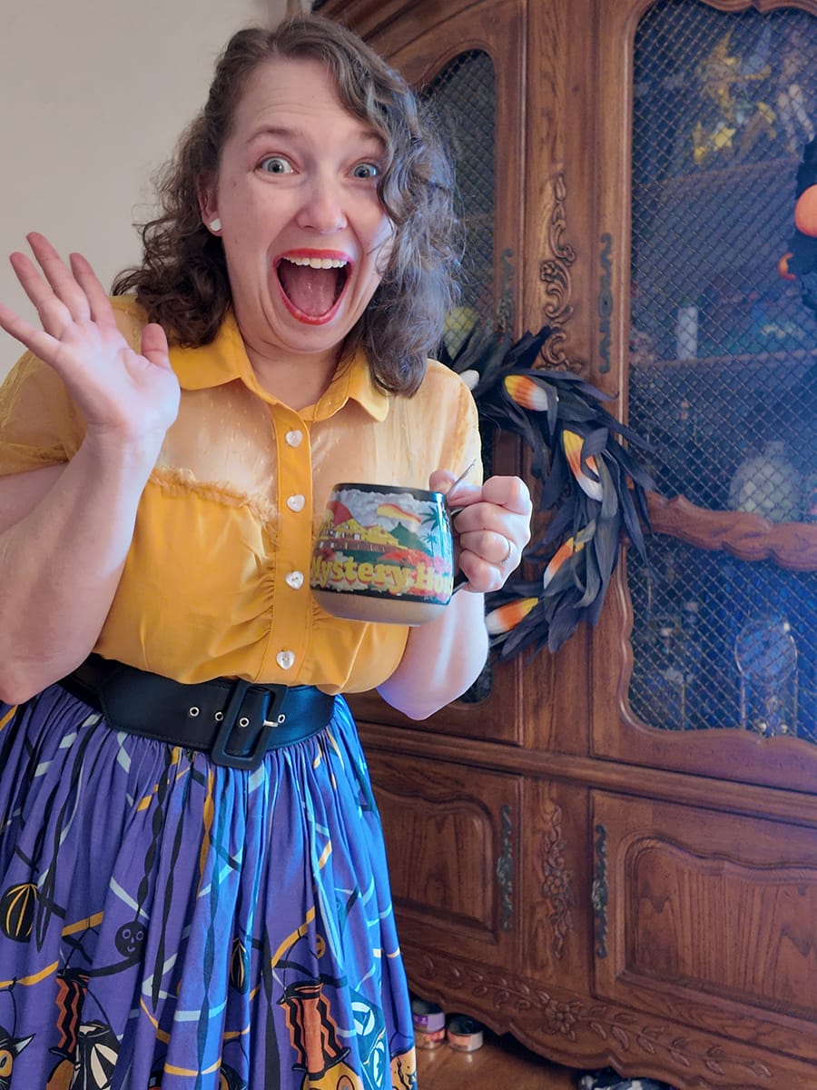 "I am determined to enjoy myself...and very intrigued...and oh my this soup's delicious!"